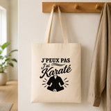 Tote Bag Beige J’peux pas j’ai Karaté