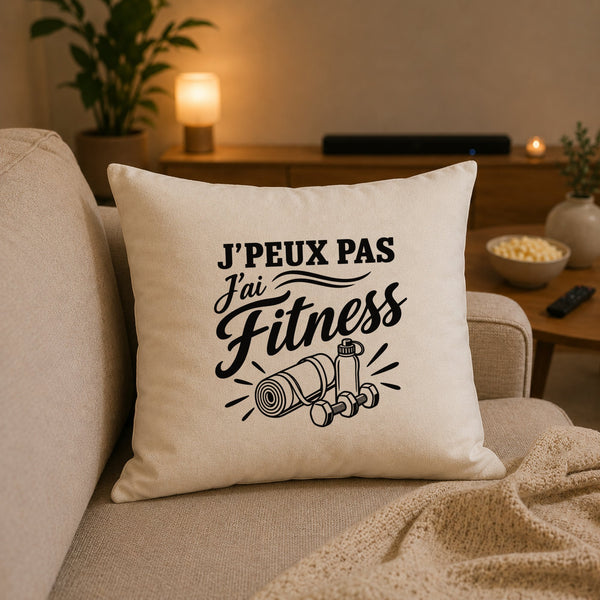 Housse de Coussin J’peux pas j’ai Fitness