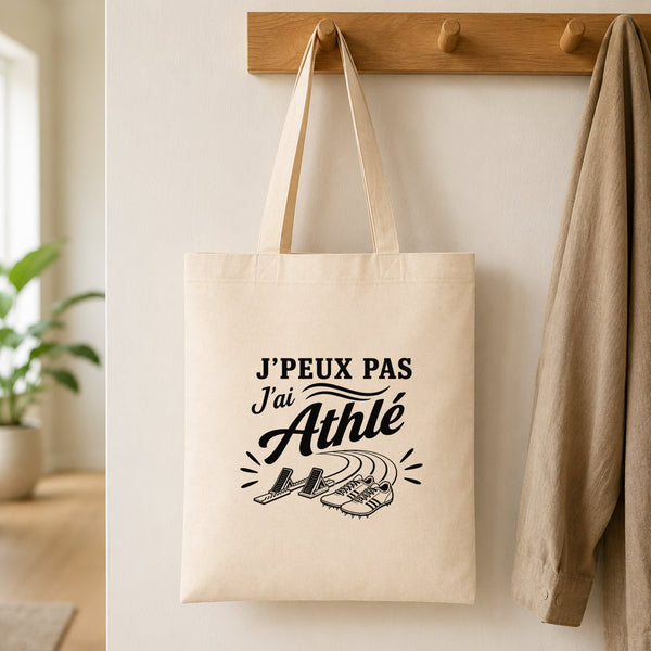 Tote Bag Beige J’peux pas j’ai Athlé