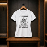 T-shirt de Sport Femme J’peux pas je préfère mon Maine Coon