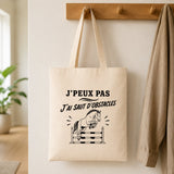 Tote Bag Beige J’peux pas j’ai Saut d’obstacles