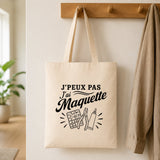 Tote Bag Beige J’peux pas j’ai Maquette