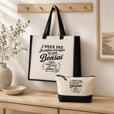 Ensemble Cabas et Trousse J’peux pas je préfère m’occuper de mon Bonsaï