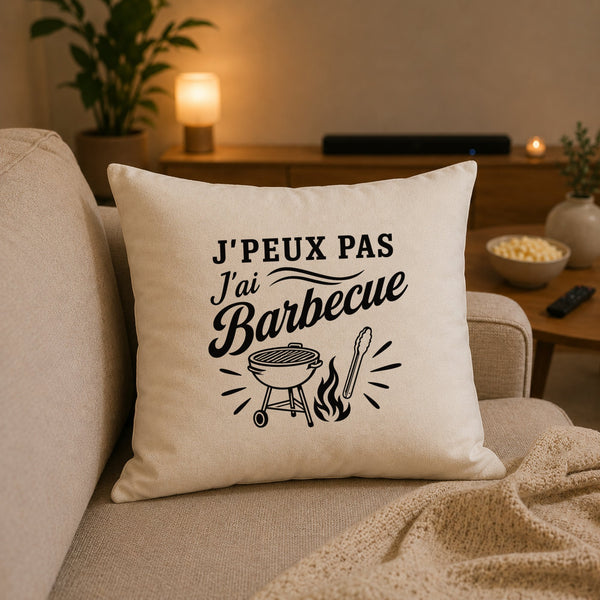 Housse de Coussin J’peux pas j’ai Barbecue