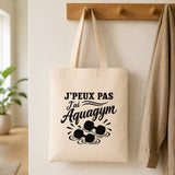 Tote Bag Beige J’peux pas j’ai Aquagym