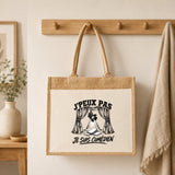 Sac Cabas Jute avec Poche J’peux pas je suis Comédien