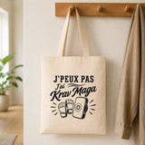Tote Bag Beige J’peux pas j’ai Krav Maga