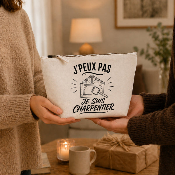 Trousse Beige J’peux pas je suis Charpentier