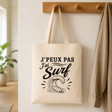 Tote Bag Beige J’peux pas j’ai Surf