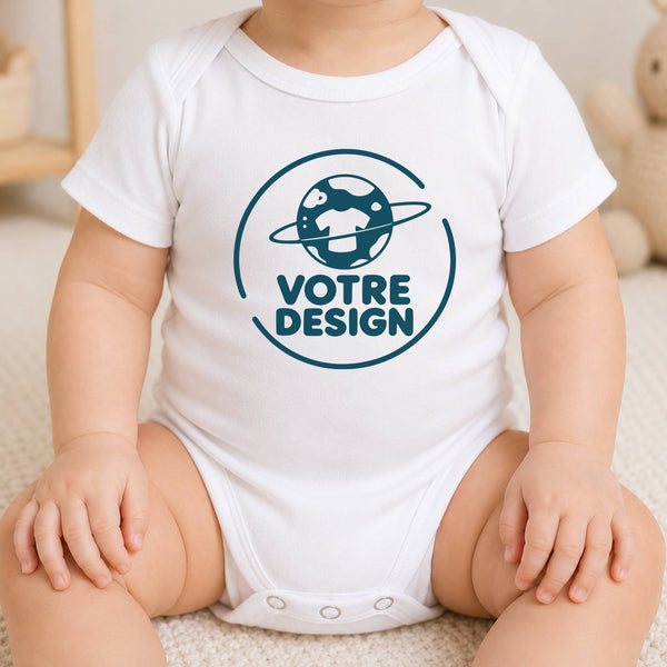 Body bébé manches courtes - Votre design - Planetee