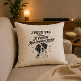 Housse de Coussin J’peux pas je préfère mon Épagneul Breton