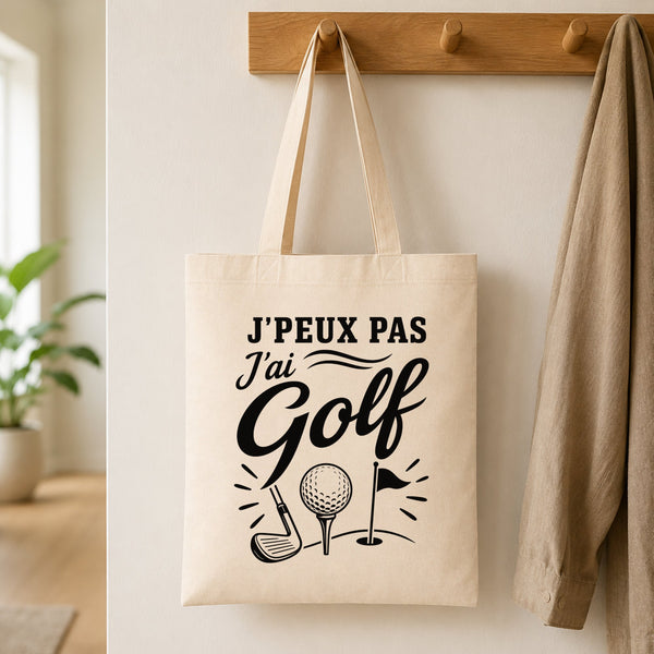 Tote Bag Beige J’peux pas j’ai Golf