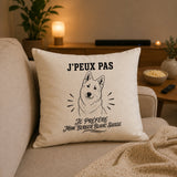 Housse de Coussin J’peux pas je préfère mon Berger Blanc Suisse
