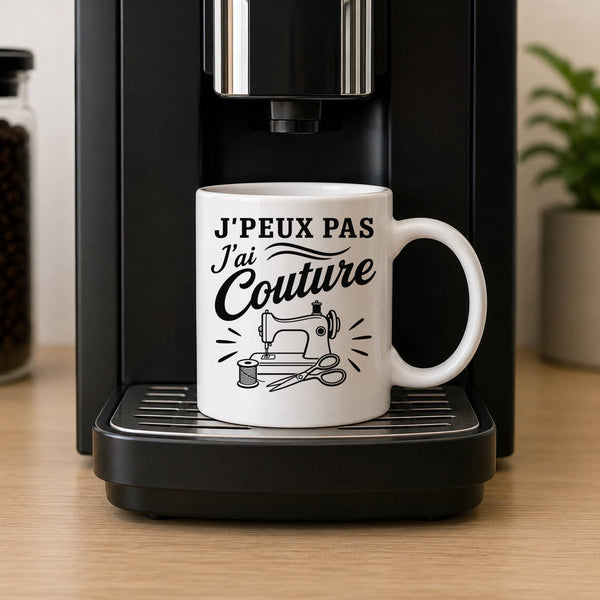Mug J’peux pas j’ai couture J'peux pas minimaliste