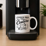 Mug J’peux pas j’ai couture J'peux pas minimaliste