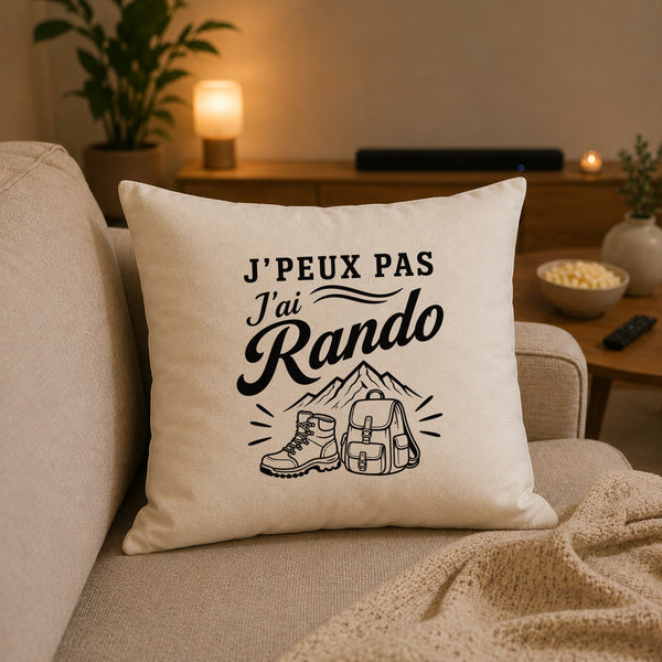 Housse de Coussin J’peux pas j’ai Rando