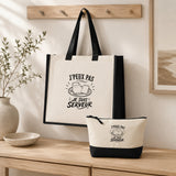 Ensemble Cabas et Trousse J’peux pas je suis Serveur
