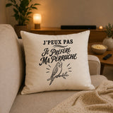 Housse de Coussin J’peux pas je préfère ma Perruche