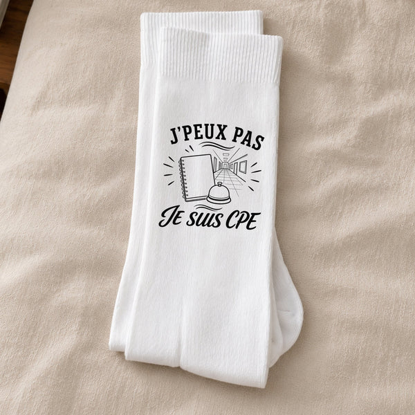 Chaussettes Homme Femme J’peux pas je suis CPE