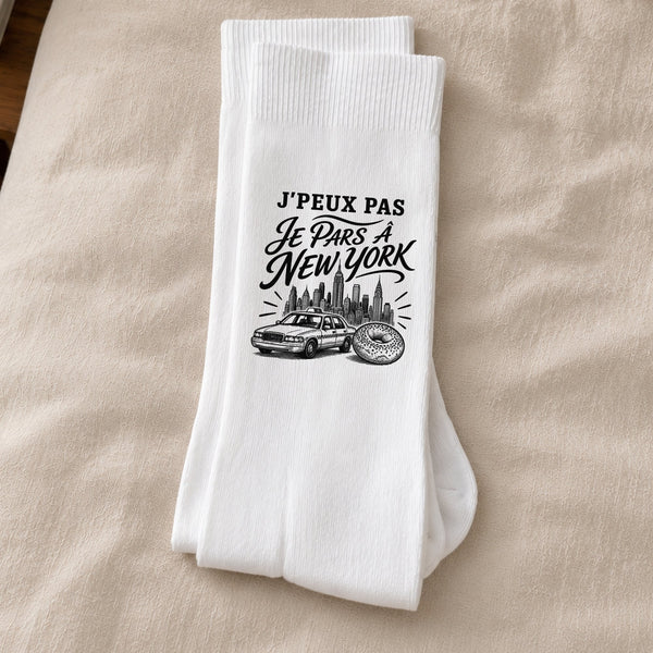 Chaussettes Homme Femme J’peux pas je pars à New York