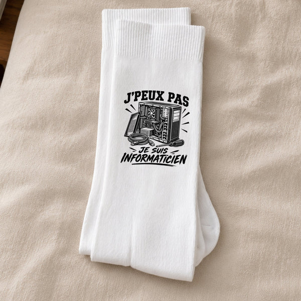 Chaussettes Homme Femme J’peux pas je suis Informaticien