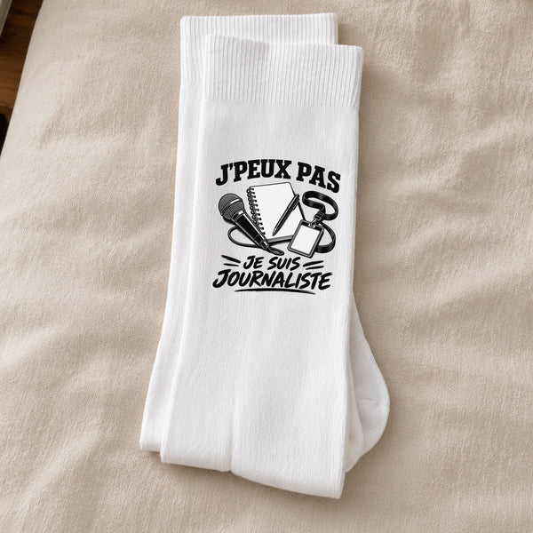 Chaussettes Homme Femme J’peux pas je suis Journaliste