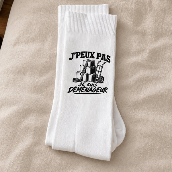 Chaussettes Homme Femme J’peux pas je suis Déménageur