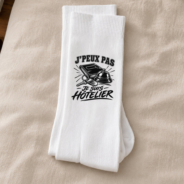Chaussettes Homme Femme J’peux pas je suis Hôtelier