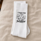 Chaussettes Homme Femme J’peux pas je suis Infirmière