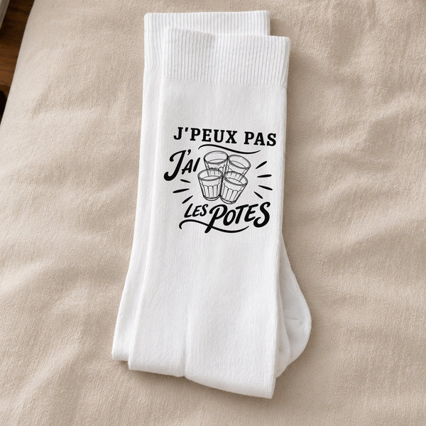 Chaussettes Homme Femme J’peux pas j’ai les Potes