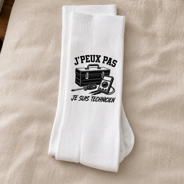 Chaussettes Homme Femme J’peux pas je suis Technicien