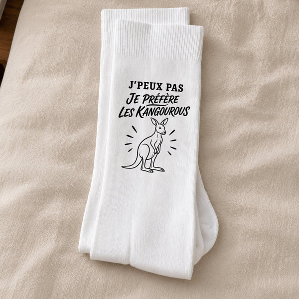 Chaussettes Homme Femme J’peux pas je préfère les Kangourous