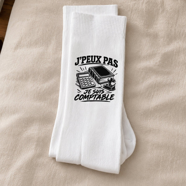 Chaussettes Homme Femme J’peux pas je suis Comptable