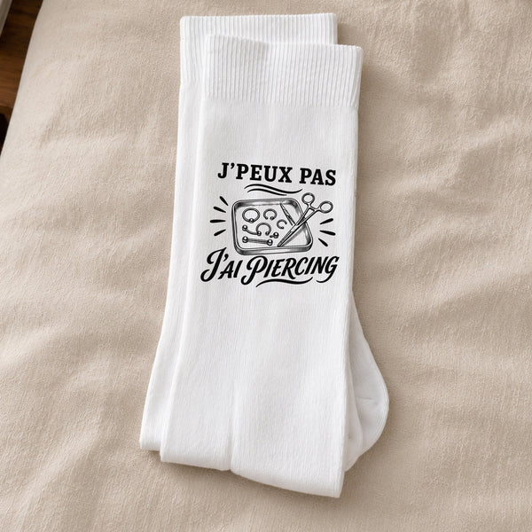 Chaussettes Homme Femme J’peux pas j’ai Piercing