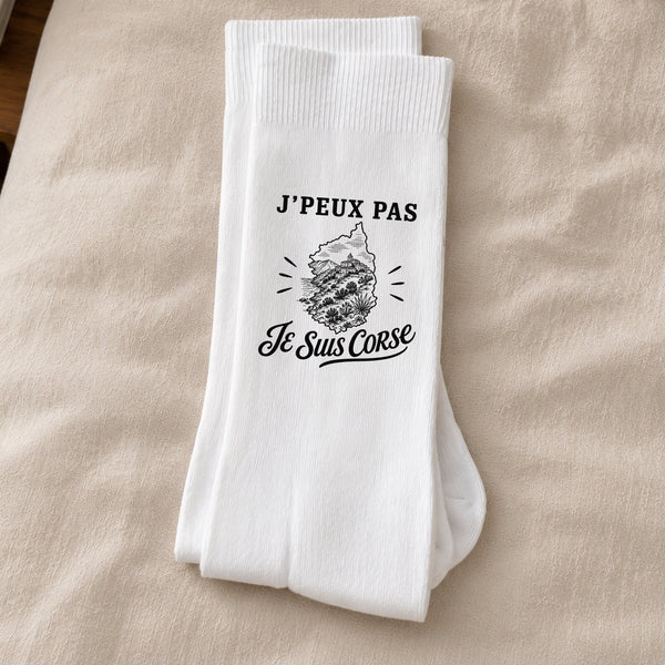 Chaussettes Homme Femme J’peux pas je suis Corse
