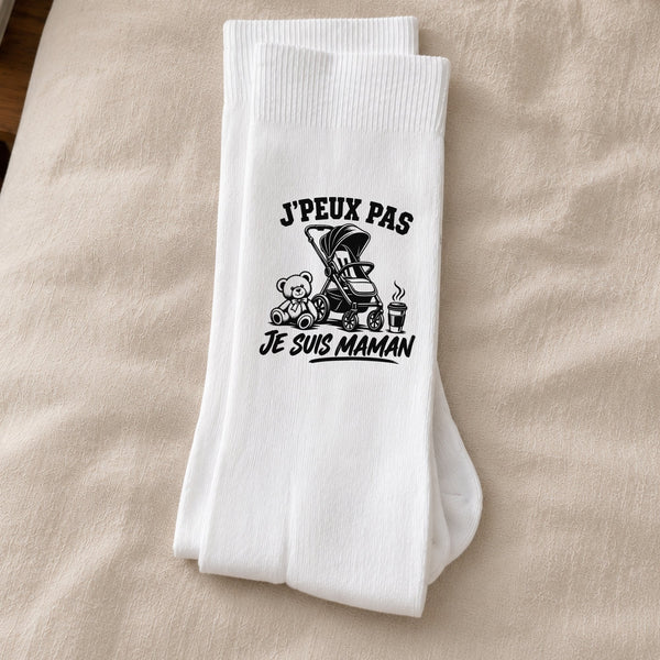 Chaussettes Homme Femme J’peux pas je suis Maman