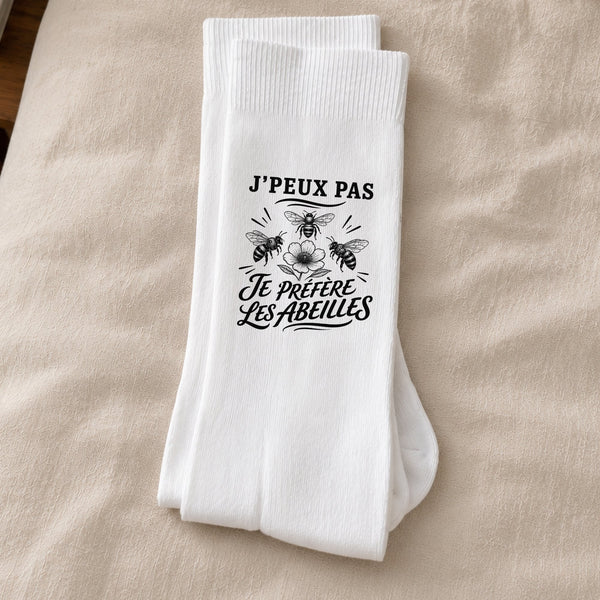 Chaussettes Homme Femme J’peux pas je préfère les Abeilles