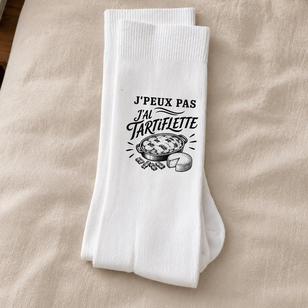 Chaussettes Homme Femme J’peux pas j’ai Tartiflette