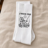Chaussettes Homme Femme J’peux pas je suis à la Retraite