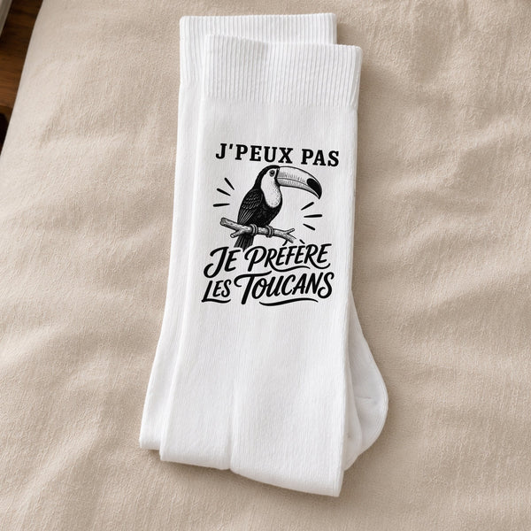 Chaussettes Homme Femme J’peux pas je préfère les Toucans