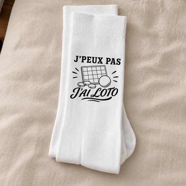 Chaussettes Homme Femme J’peux pas j’ai Loto