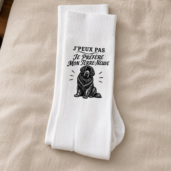 Chaussettes Homme Femme J’peux pas je préfère mon Terre-Neuve