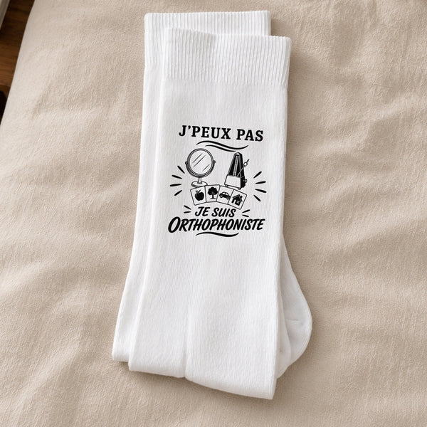 Chaussettes Homme Femme J’peux pas je suis Orthophoniste