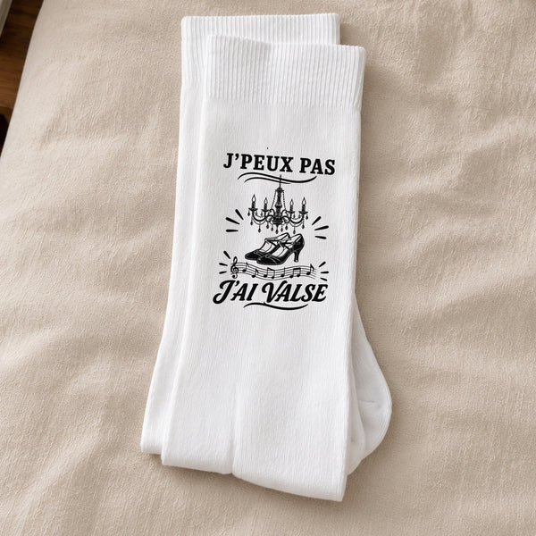Chaussettes Homme Femme J’peux pas j’ai Valse