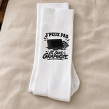 Chaussettes Homme Femme J’peux pas je suis Graphiste