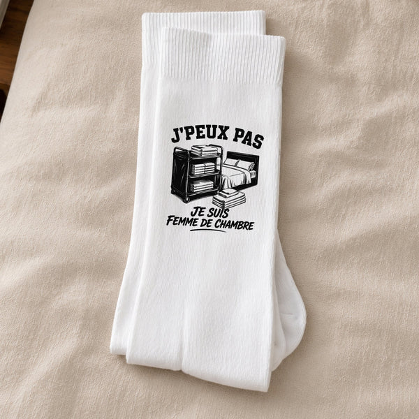 Chaussettes Homme Femme J’peux pas je suis Femme de chambre