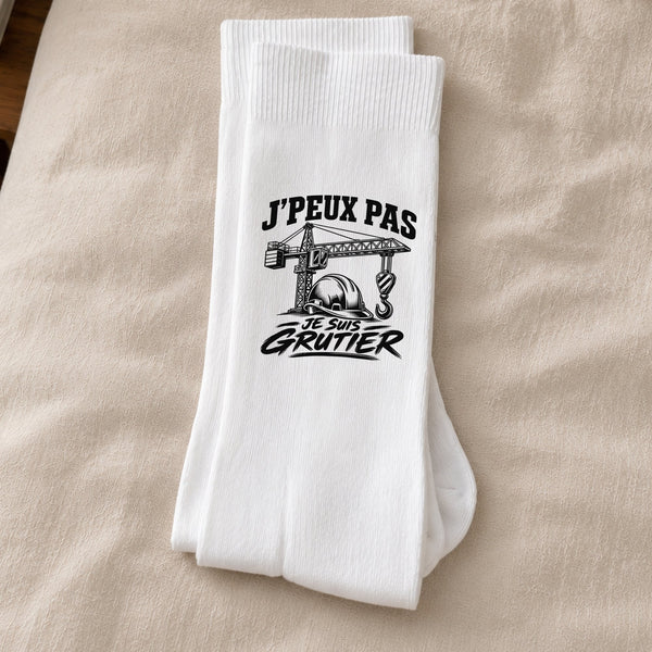 Chaussettes Homme Femme J’peux pas je suis Grutier