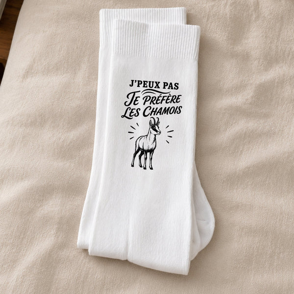 Chaussettes Homme Femme J’peux pas je préfère les Chamois