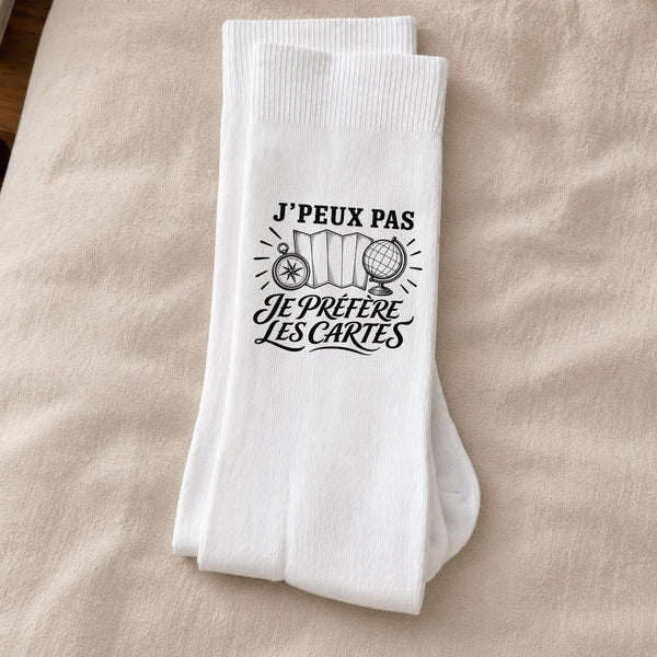Chaussettes Homme Femme J’peux pas je préfère les Cartes