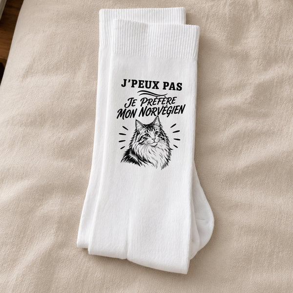Chaussettes Homme Femme J’peux pas je préfère mon Norvégien